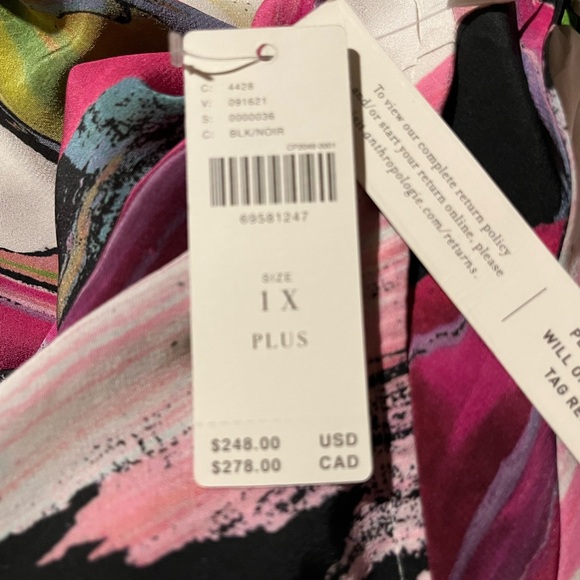 NWT Anthropologie Silk Watercolor Halter Dress - Picture 3 of 8